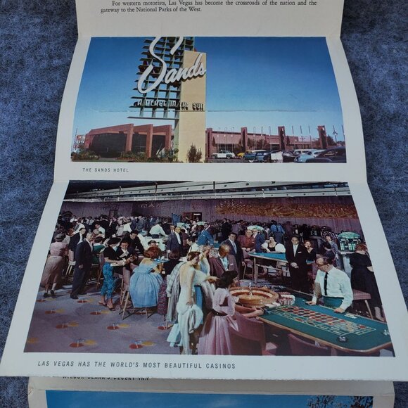 VTG Las Vegas Postcard Booklet The Fabulous Strip 1950s MCM Souvenir Not Posted - Picture 5 of 6